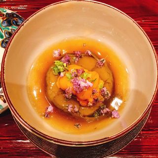 雲丹と水茄子の餡かけ(懐石料理 日本料理 いち太 青山)