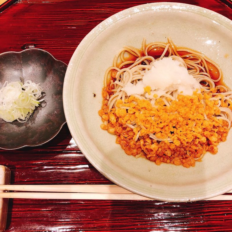 桜海老の揚げ玉そば(懐石料理 日本料理 いち太 青山)