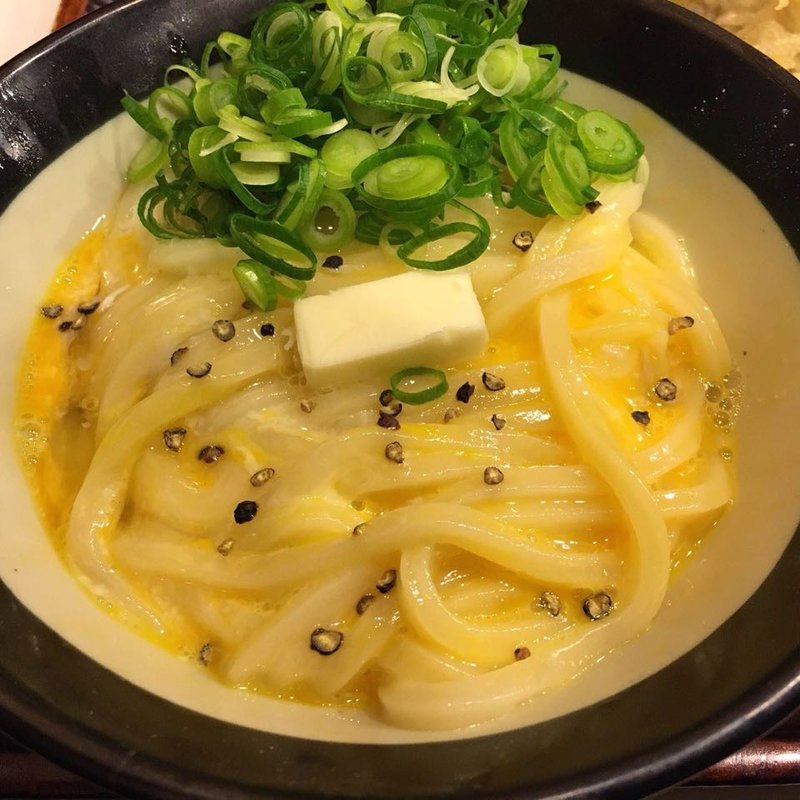 釜たまカルピスバター(うどん 丸香)