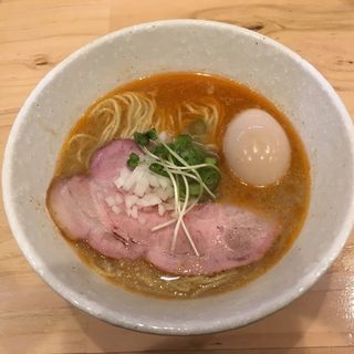 海老味噌 ぶさいく玉子(中華蕎麦 丸蔵)