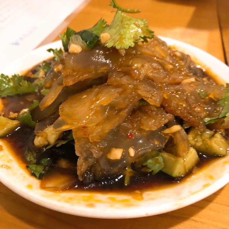 クラゲの黒酢和え(羊香味坊)