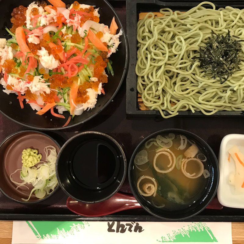 オホーツク丼そばセット(北海道生まれ和食処とんでん 新座店)