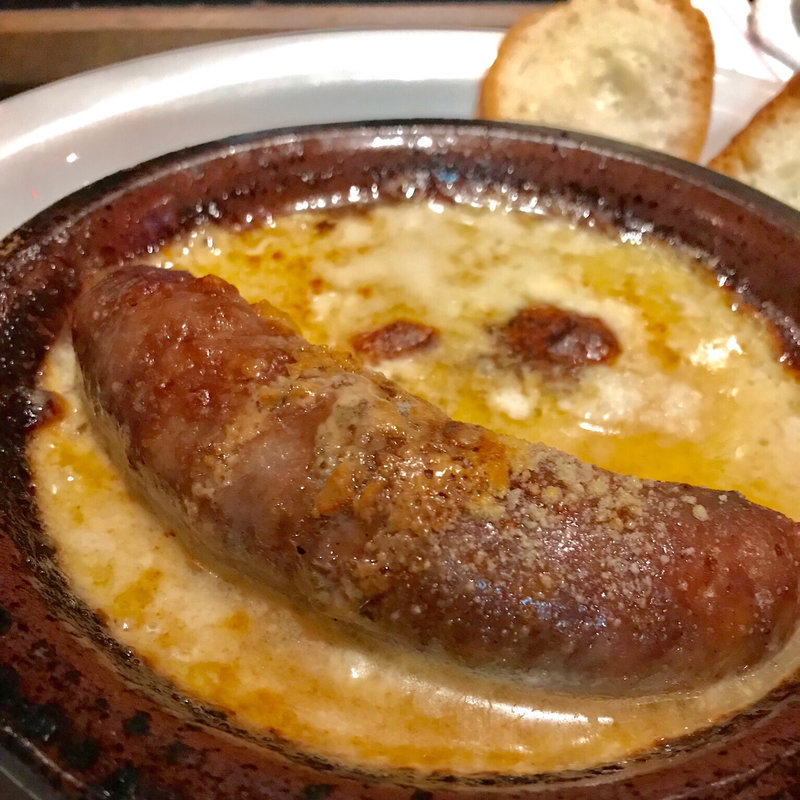 チョリソーのブルーチーズ焼(メキシコ料理エルソル)