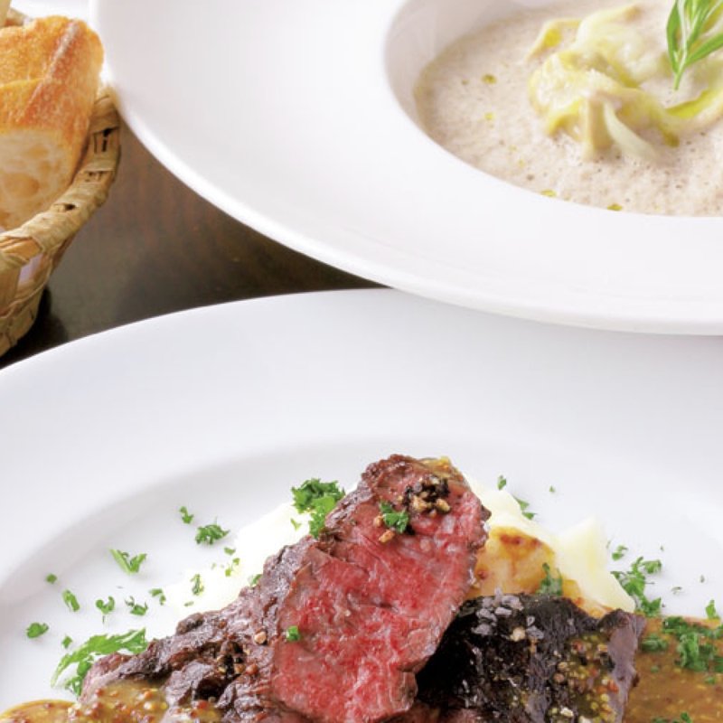 休日ランチコース（2皿）（オードブル、メイン、パン、カフェ）(BISTRO DOUBLE)