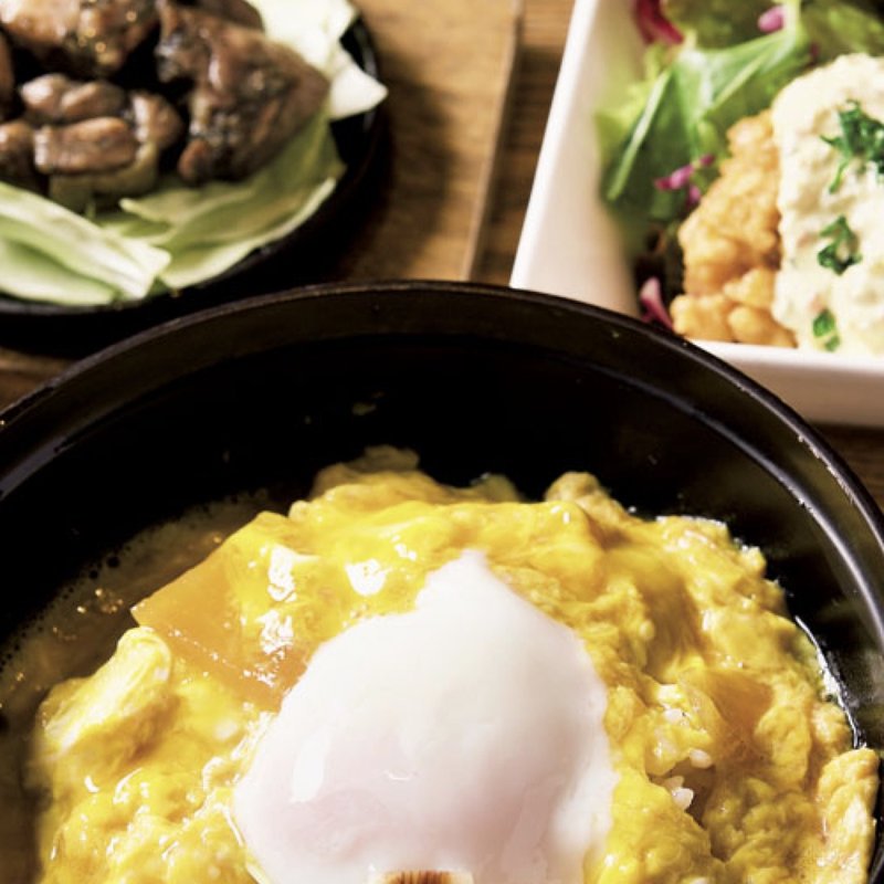 贅沢万作御膳セット（サラダ、味噌汁、漬物付き）(宮崎料理 万作 )