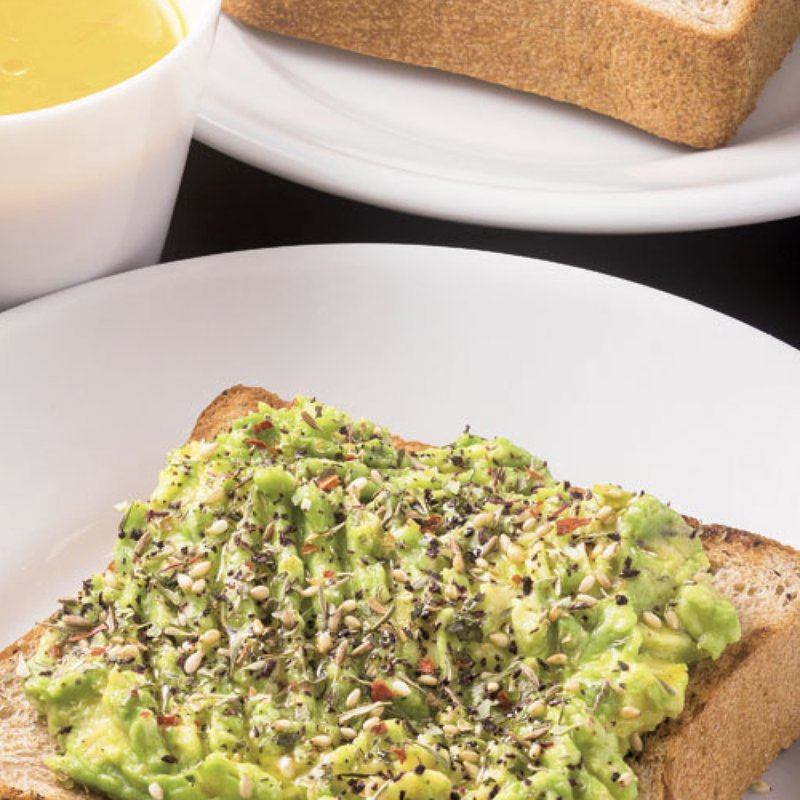 （朝）アボカドトースト、（朝）フロマージュ＆ジャムトースト、豆乳パンプキンポタージュ(ガーデンハウス カフェ)