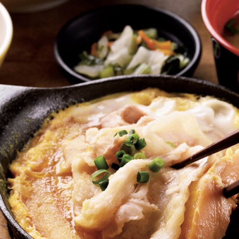 新潟車麩と豚肉の玉子とじ定食(米どころん 八重洲店 )