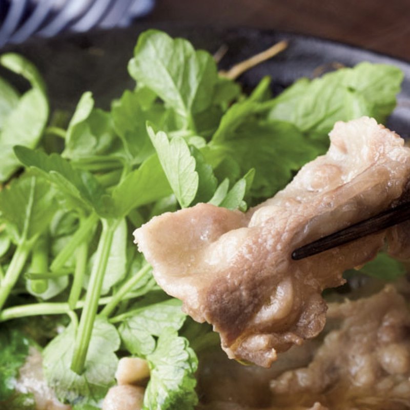 島根の猪と秋田のせり鍋(ももんじ屋 )