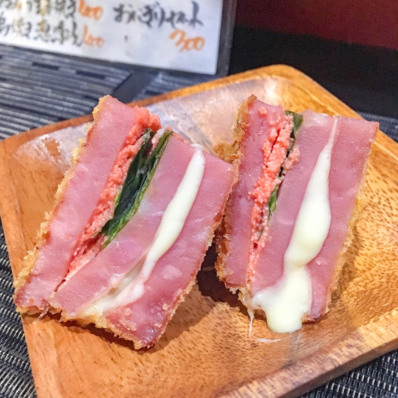 分厚いハムカツ ハーフ(彩)