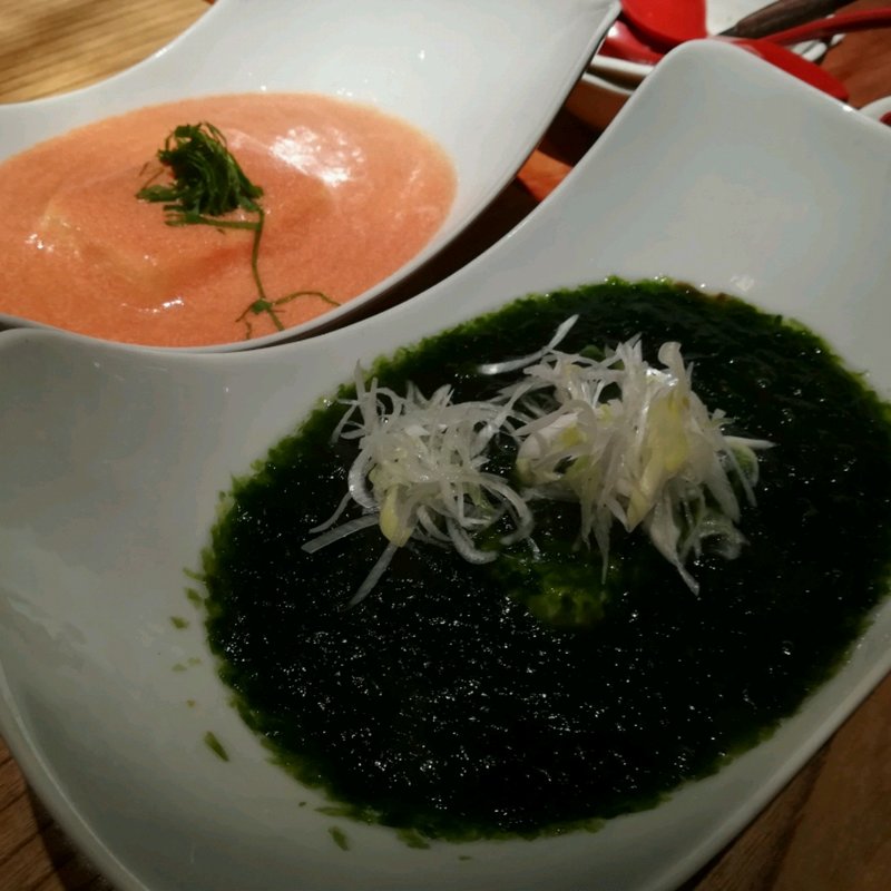 青海苔豆腐、明太豆腐(鮨屋のうおきん 恵比寿店)