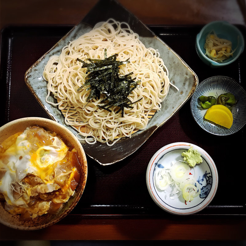 牛とじ丼セット(朝日屋そば店)