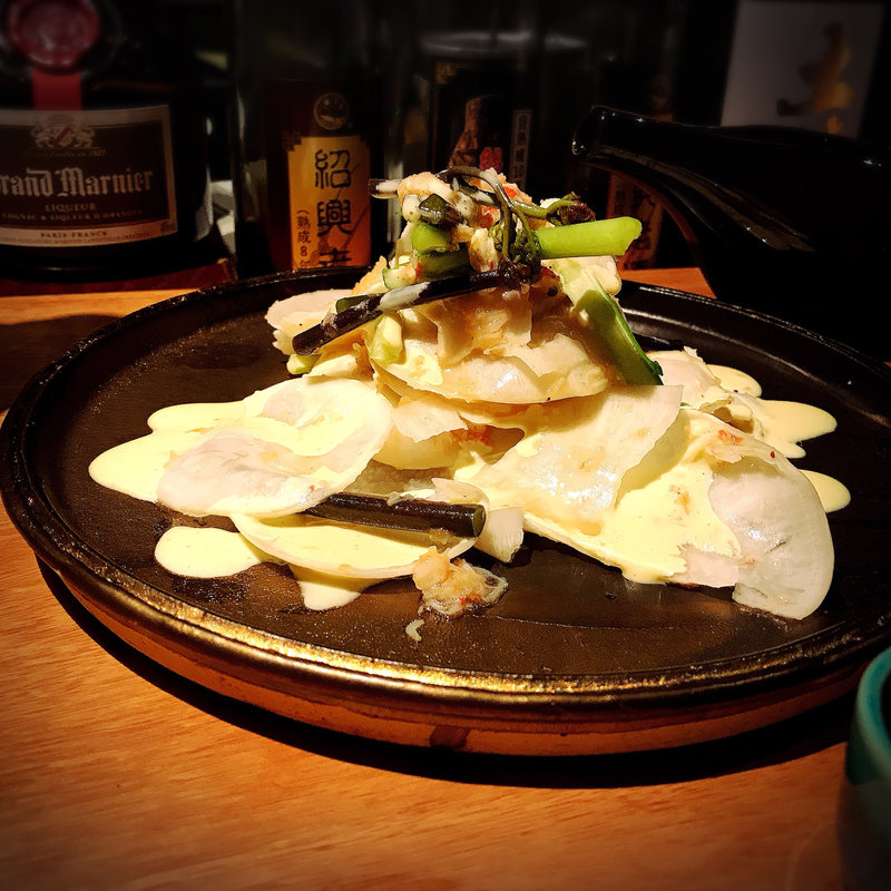 春かぶとわらび 蟹のシーザーサラダ(酒家 の元)