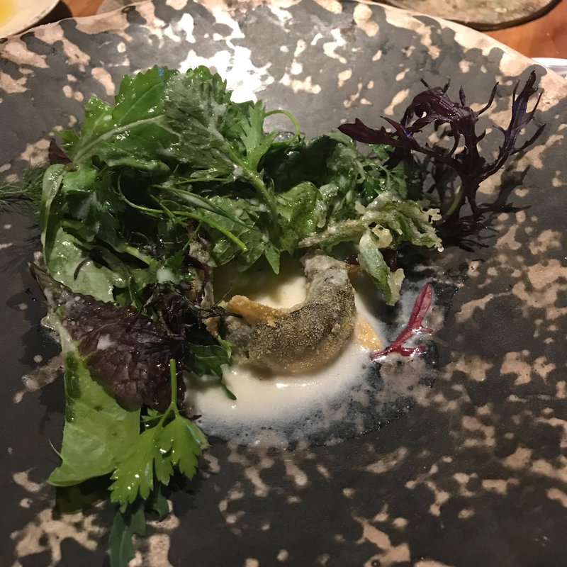 稚鮎のアホブランコサラダ(スペイン料理aca)