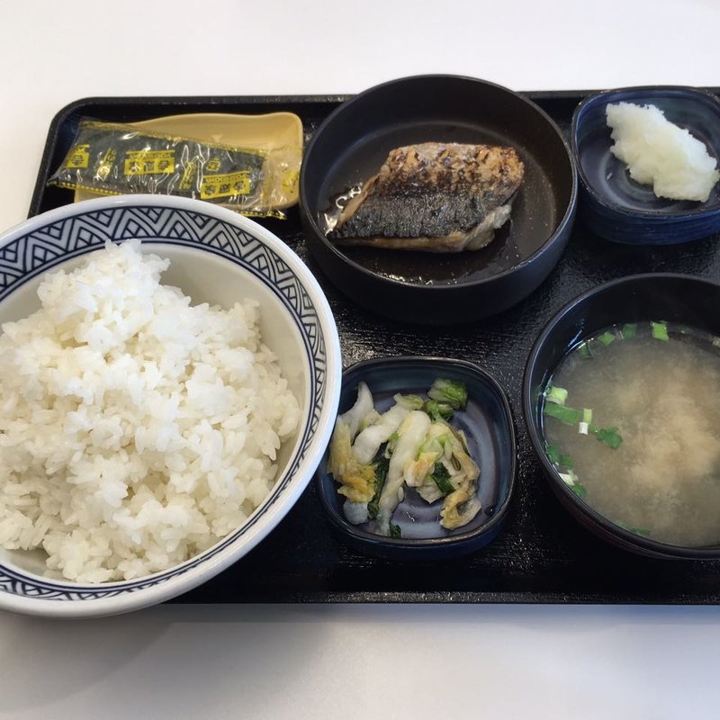 塩鯖定食ご飯大盛(吉野家 札幌狸小路店)