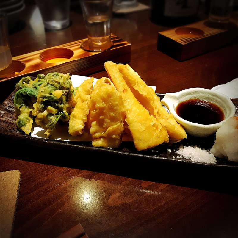 天ぷら三種盛り(喜口屋)