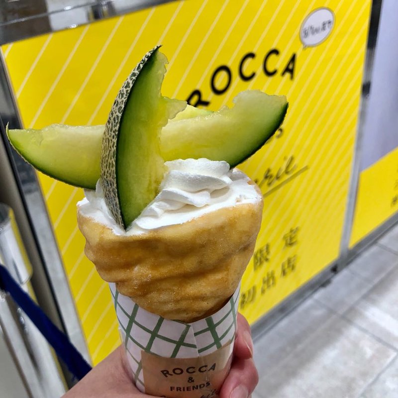 メロンのクレープ(ROCCA & FRIENDS 神戸マルイ期間限定店)