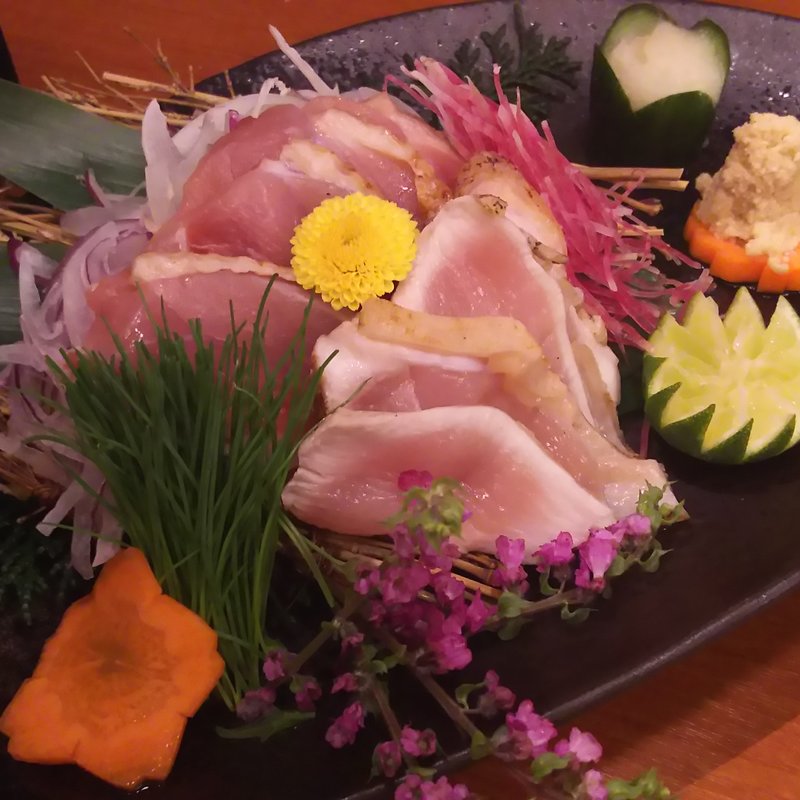 新鮮地鶏のタタキ 盛り合わせ(近松 秋葉原店)