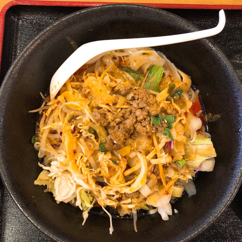 汁無し刀削麺(炭火串焼唐福)