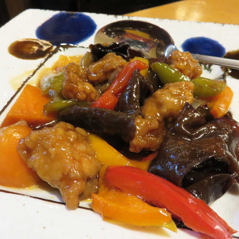 黒酢のスブタ(小料理 はかた 伊達)