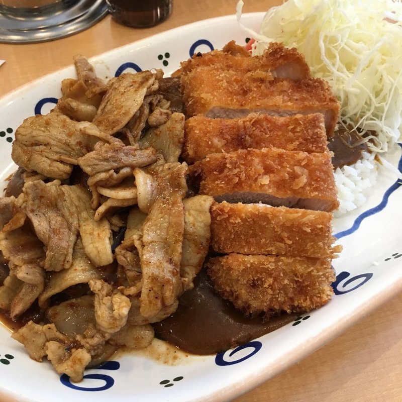 極厚ロースカツカレー＋肉盛り(スタミナカレーの店 バーグ 吉野町店)