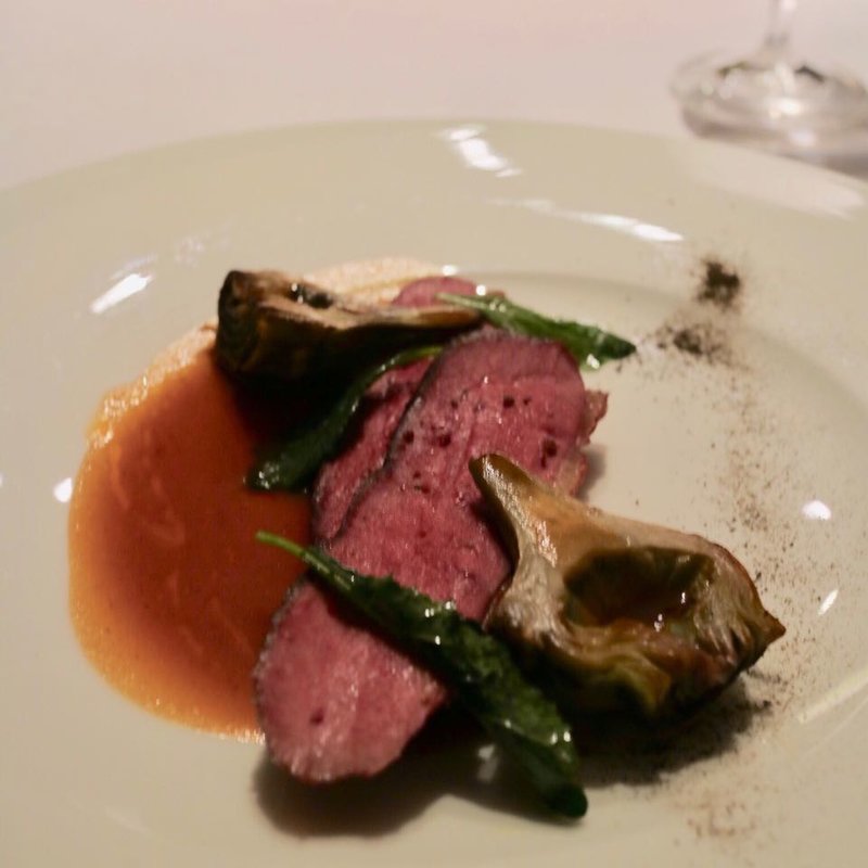 鴨胸肉のロースト ベルガモットソース アーティチョークのソテー(六本木ヒルズクラブ)