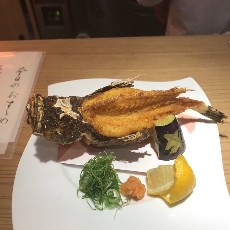 おこぜの唐揚げ(tea/bar)