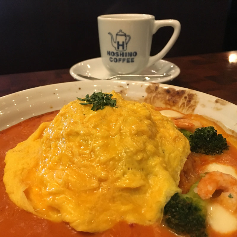 海老とモッツァレラチーズのトマトクリームオムライスドリア(星乃珈琲店 高槻店)