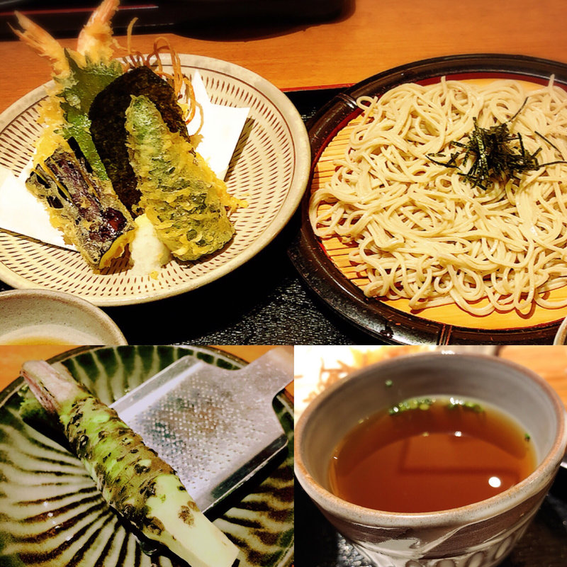 天ざるそば(本わさび付)(そば処 武蔵 小郡店)