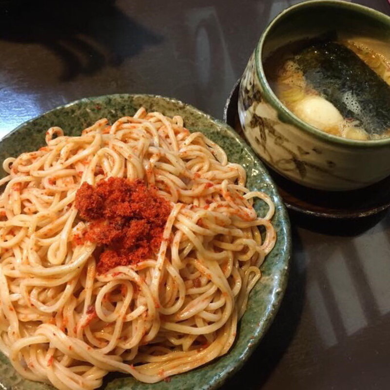 エビ辛つけそば(麺匠とうぎょう)