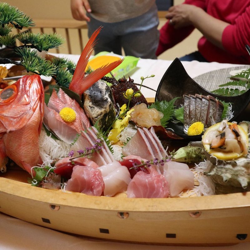 夜の舟盛り(食べるお宿　浜の湯 （浜の湯）)