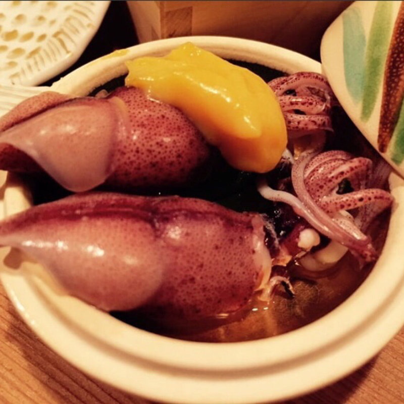 蛍烏賊の酢味噌載せ(料理 澤)