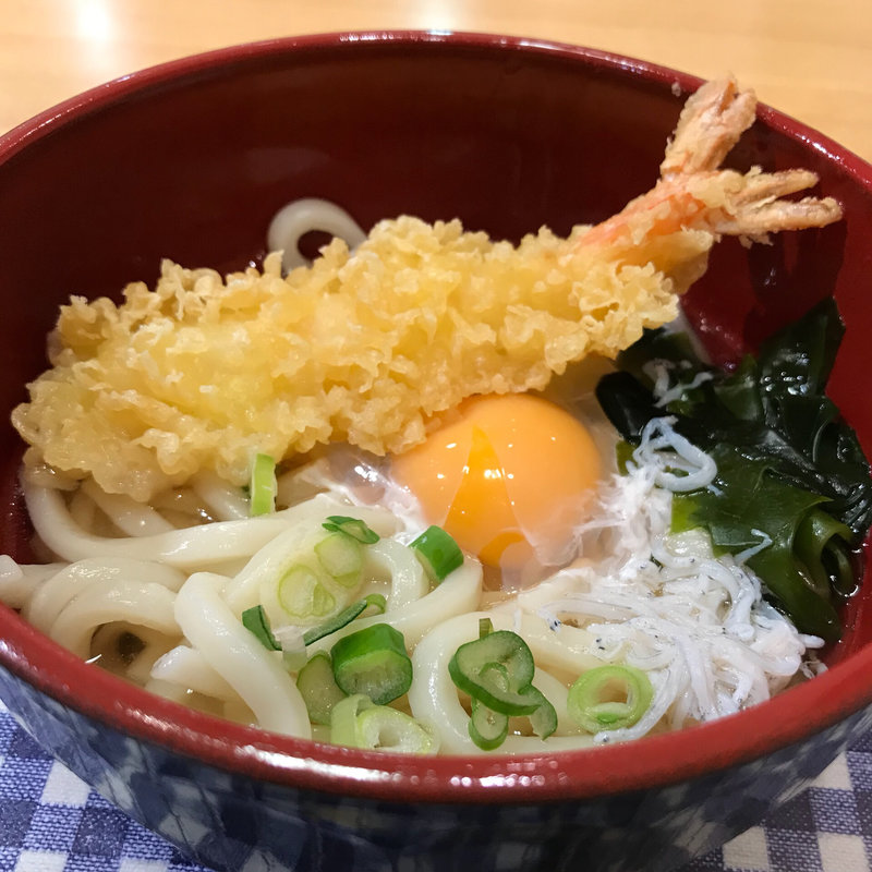 シラス釜玉うどん 海老天入り(大空 )