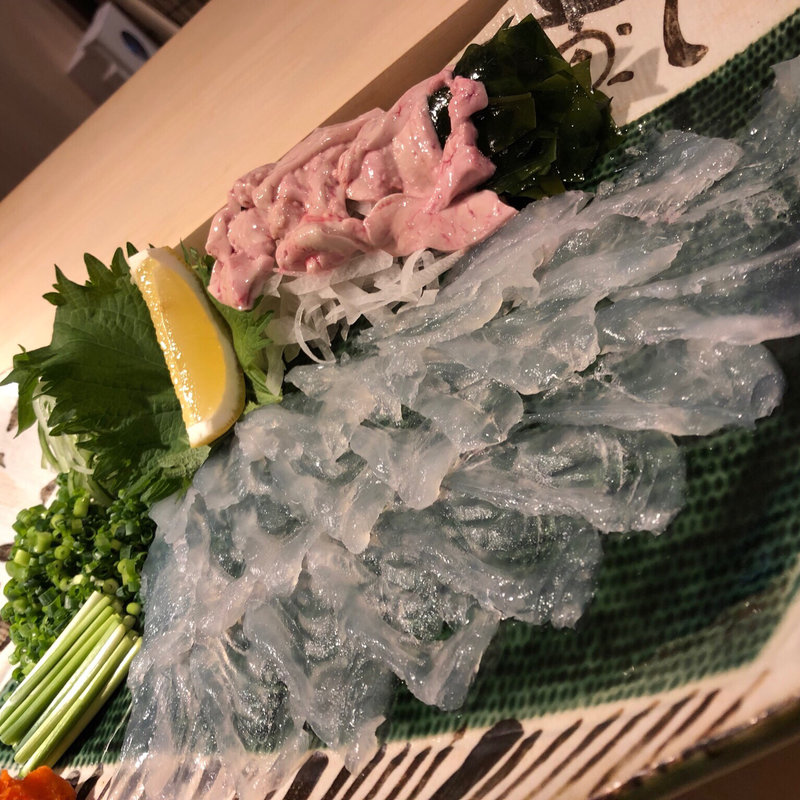 カワハギ活き造り(いしくら)