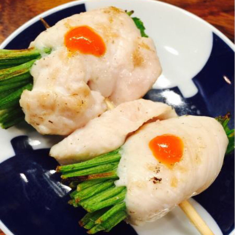 空芯菜の新芽巻き(やきとり楽聞)