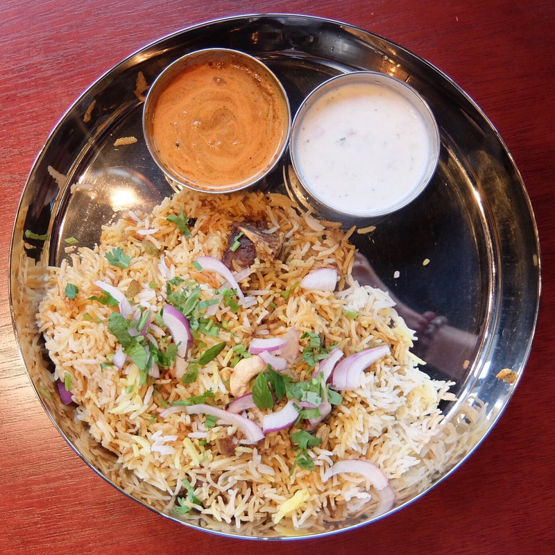 ハイデラバード風骨付きマトンビリヤニ(エリックサウスマサラダイナー)