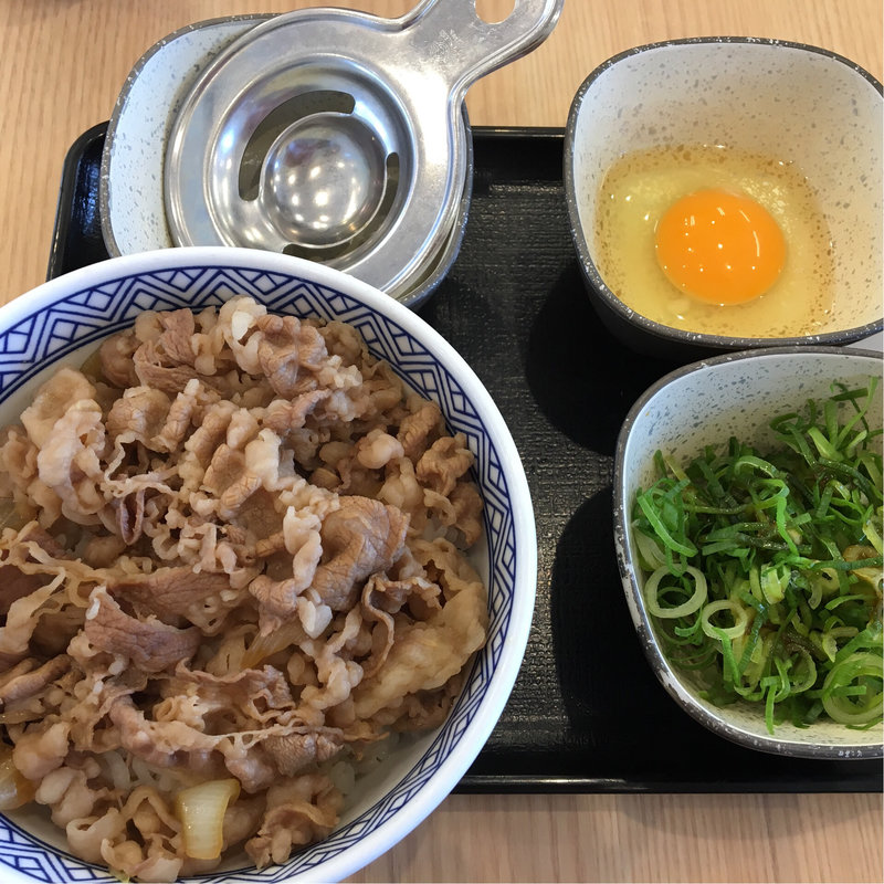ねぎ玉牛丼(吉野家 １号線知立店)
