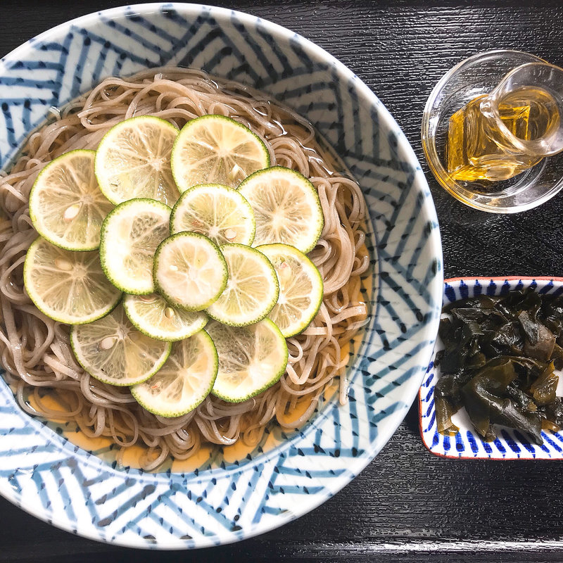 すだち蕎麦(岩瀬の清水そば )