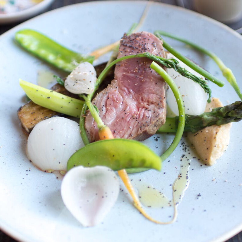 北海道の黒豚の肩ロースのロースト(井上茶寮)