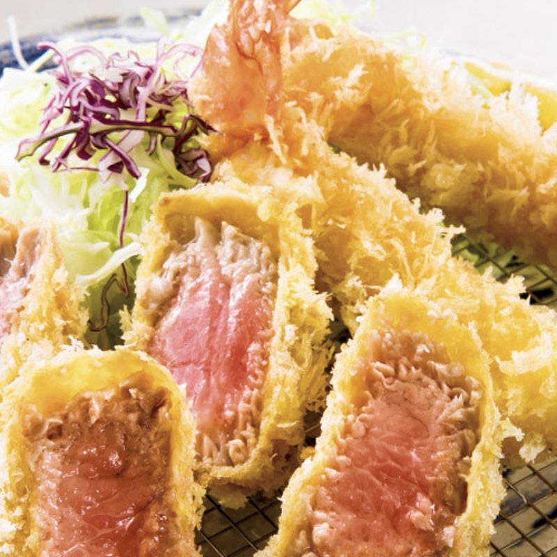 築地やま幸まぐろトロ・車海老盛り合わせ(大五 （だいご）)