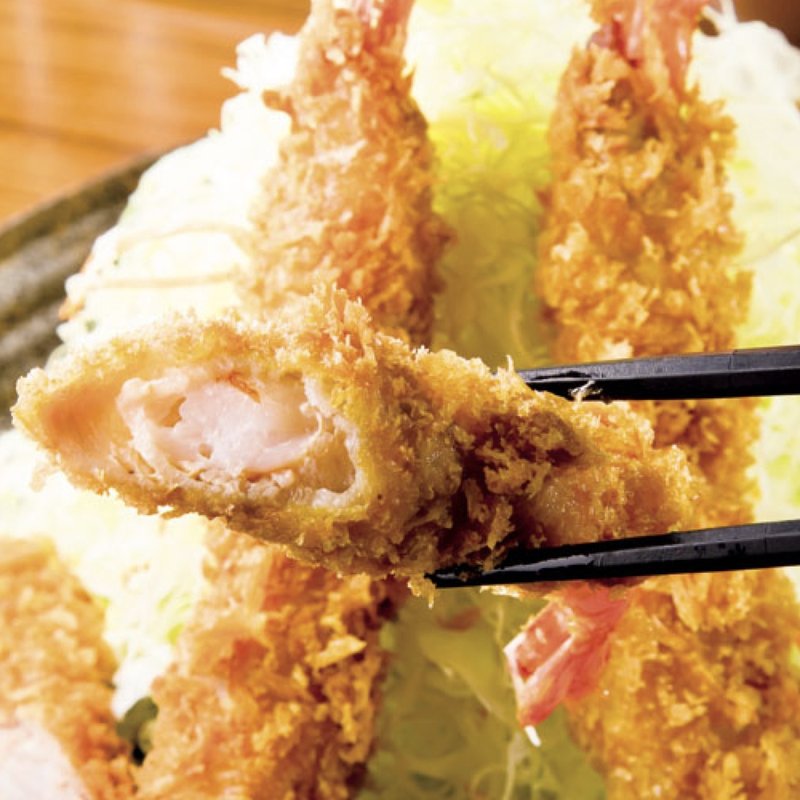 肉巻きエビフライ定食（3本）(サーロイン牛かつ池田)