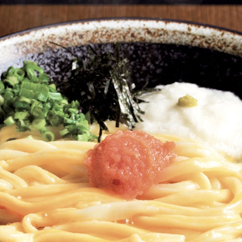 明太子釜玉山うどん(釜玉うどん 功刀屋)