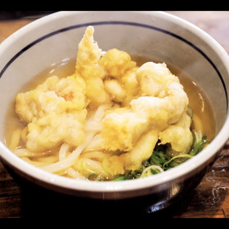 とり天うどん（温『並盛』とり天）(おにやんま　五反田本店)