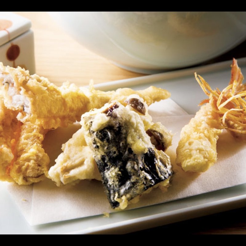 才巻海老と穴子天(手打ち蕎麦切り 匠)