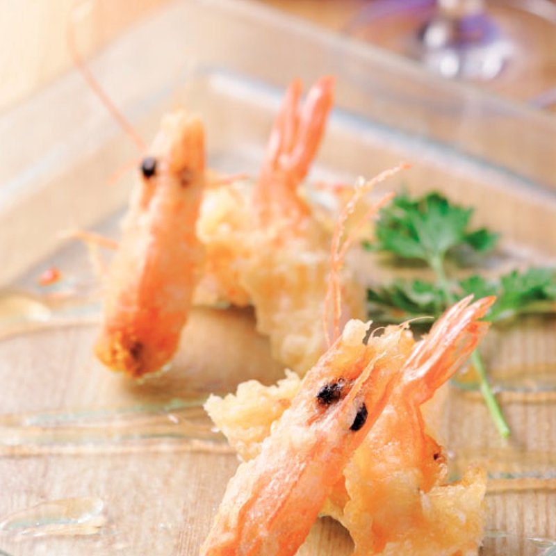 天使の海老とチリソースナッツ天ぷら(EBISU FRY BAR エビスフライバル)