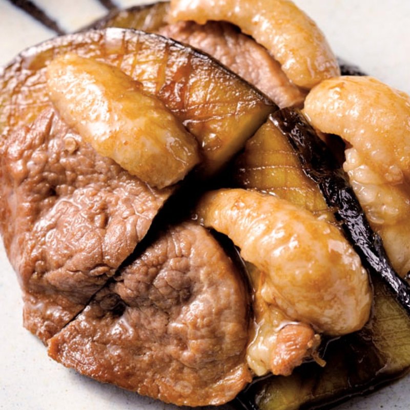 茄子と鴨の挟み焼き(蕎麦の膳たかさご)