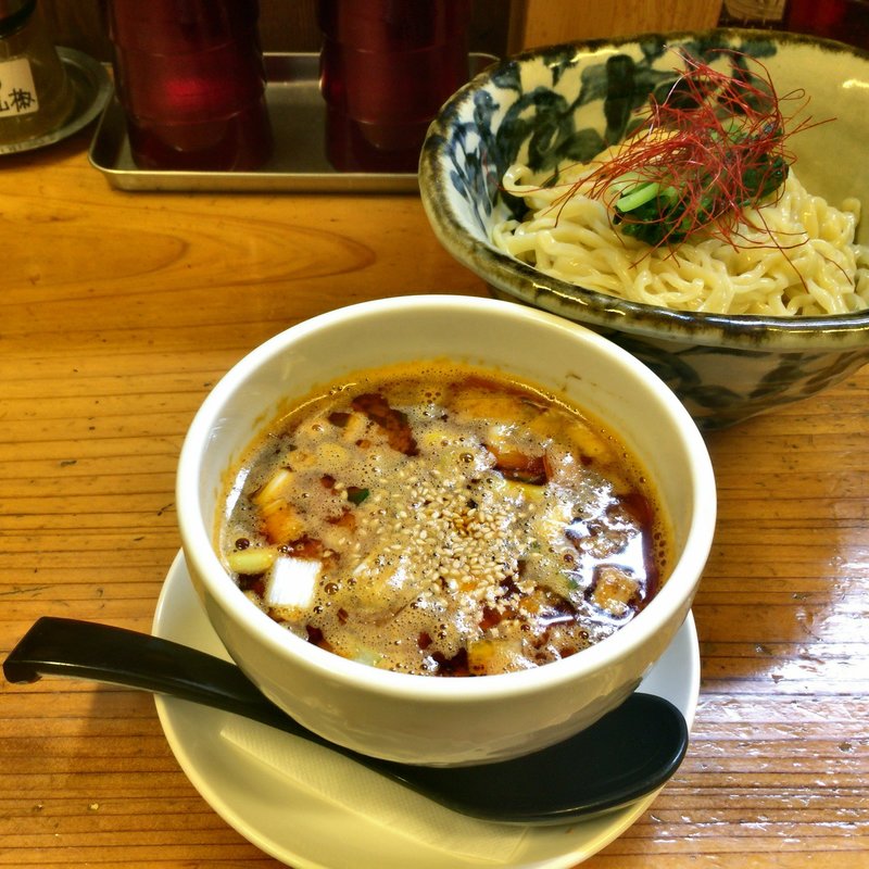 伊勢海老担担つけ麺（夜限定）(辛っとろ麻婆麺 あかずきん)