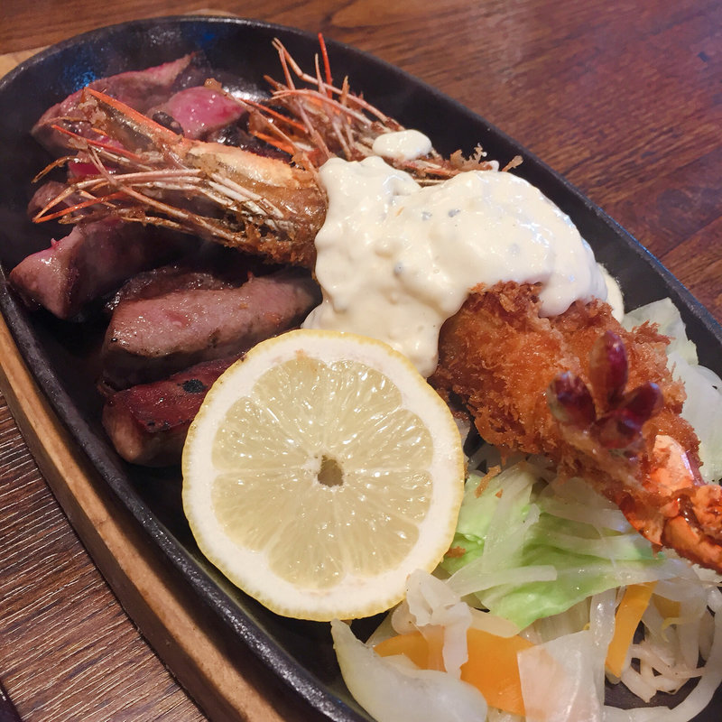 厚切りタンステーキ膳(肉食堂つぼかわ)