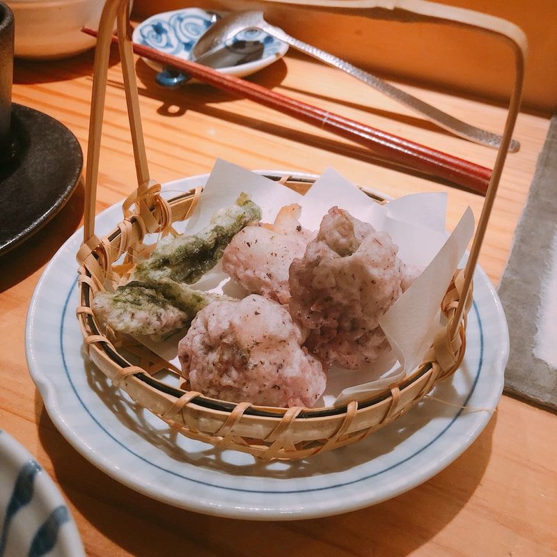 鯛の梅しそ揚げ(こんぶや 神楽坂)