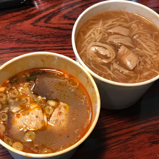 麻辣臭豆腐・麺線セット(台湾麺線 )
