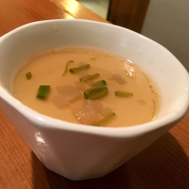 金太郎たまごの冷製茶わん蒸し(日本酒バー 雲レ日)